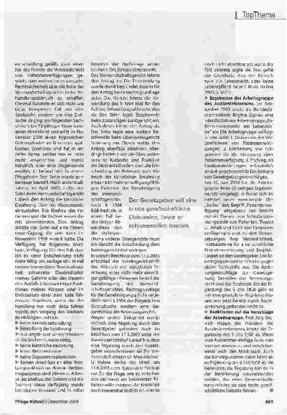 Vorschauseite 6: Der Wille des Patienten sollte immer respektiert werden!