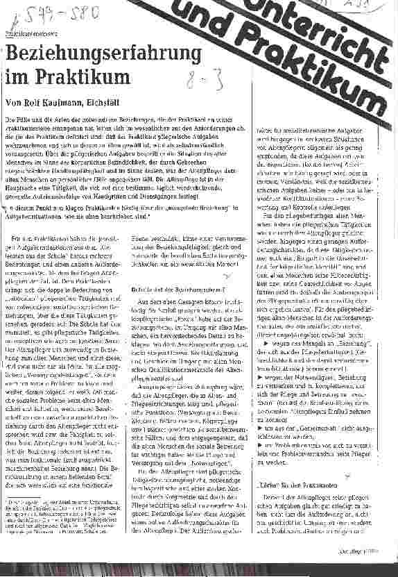 Vorschauseite 1: Beziehungserfahrung im Praktikum