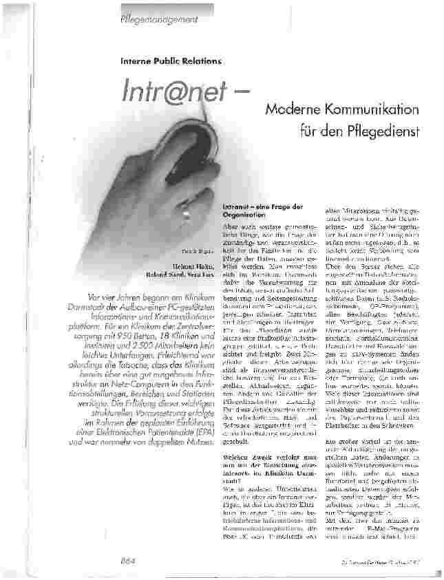 Vorschauseite 1: lntr@net - Moderne Kommunikation für den Pflegedienst