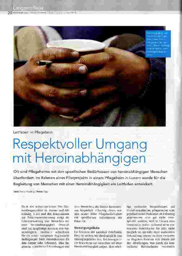 Vorschauseite 1: Respektvoller Umgang mit Heroinabhängigen
