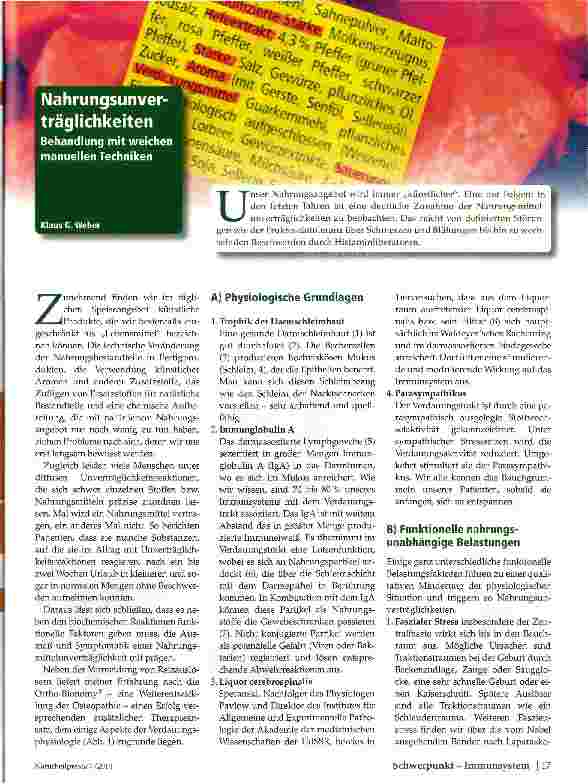 Vorschauseite 1: Nahrungsunverträglichkeiten