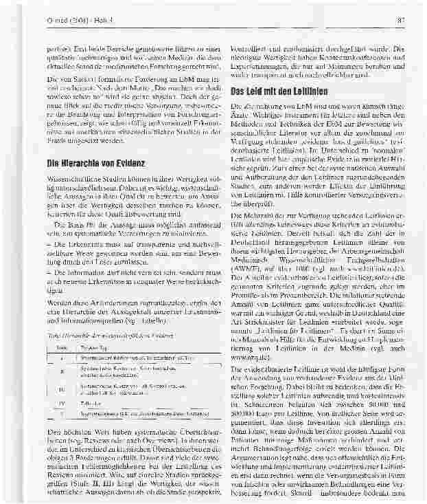 Vorschauseite 3: Evidenzbasierte Medizin