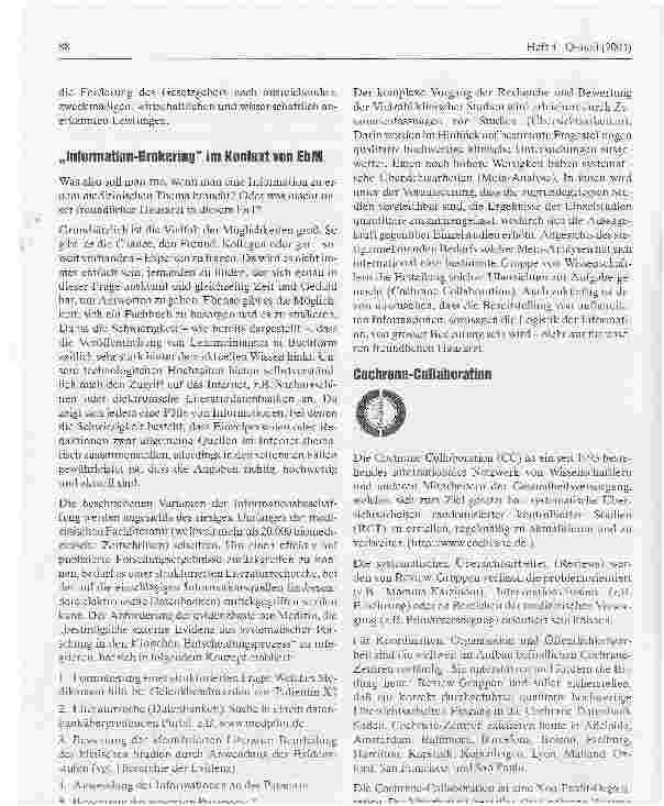 Vorschauseite 4: Evidenzbasierte Medizin