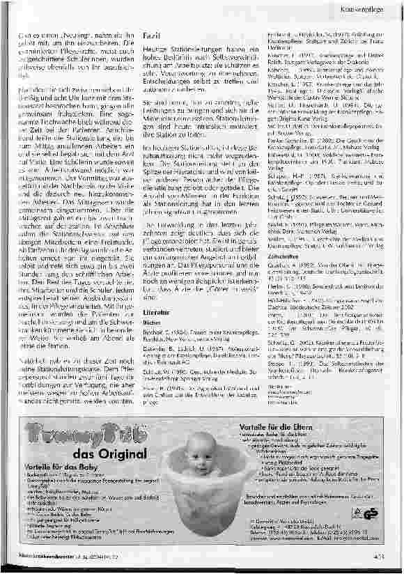 Vorschauseite 4: Wandel im Berufsbild der Stationsschwester
