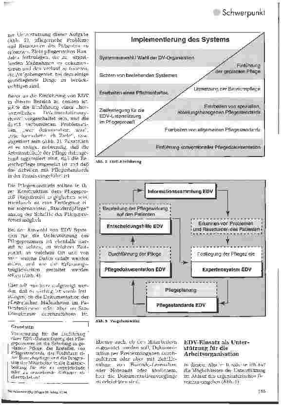 Vorschauseite 2: Einsatz von elektronischer Datenverarbeitung in der Krankenpflege Aus der Sicht der Pflegedienstleitung