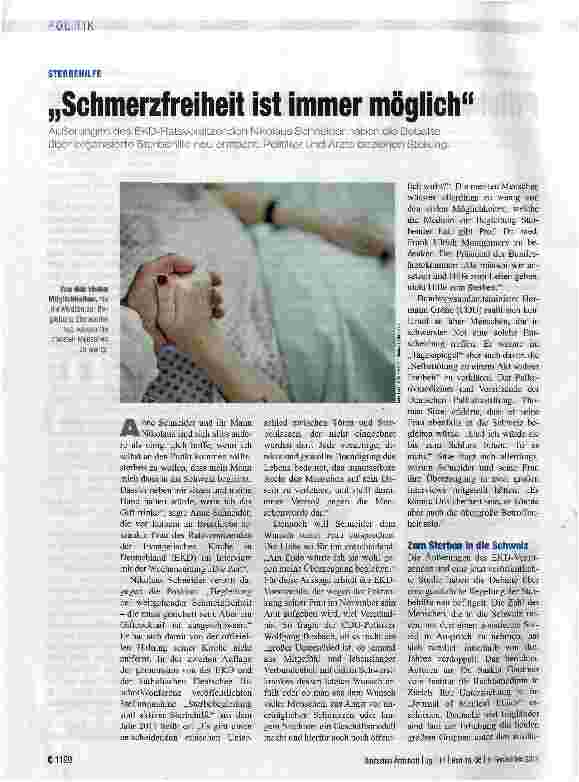 Vorschauseite 1: Schmerzfreiheit ist immer möglich