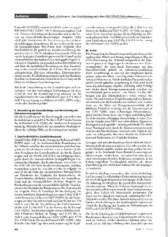 Vorschauseite 4: Der Zusatzbeitrag nach dem GKV-FQWG-Referentenentwurf: Vom einkommensunabhängigen Zusatzbeitrag in Euro zum einkommensabhängigen Zusatzbeitragssatz in Prozent