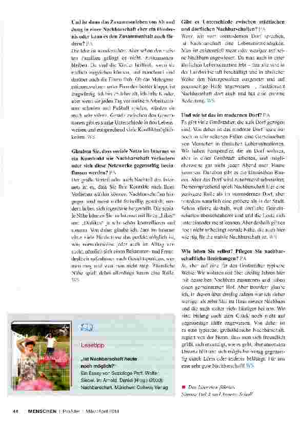 Vorschauseite 3: „Früher war Nachbarschaft Schicksal, heute ist sie wählbar