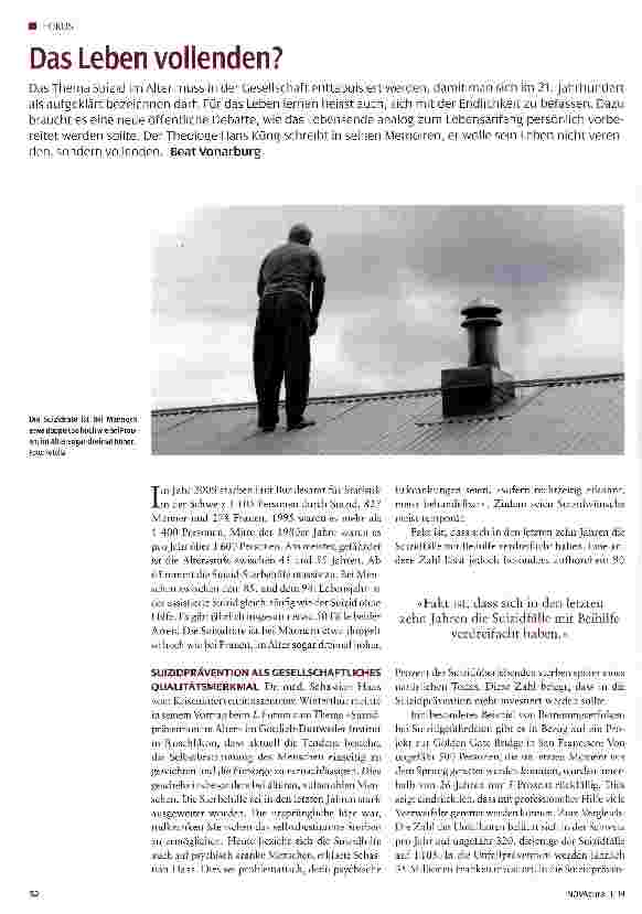 Vorschauseite 1: Das Leben vollenden?