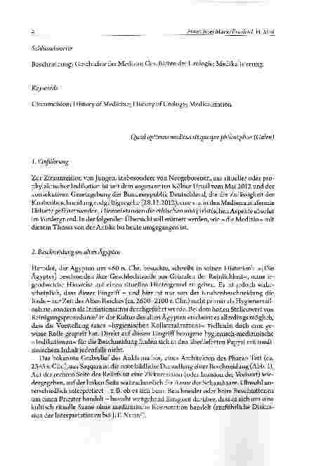 Vorschauseite 2: Die Zirkumzision von der Antike bis heute Eine medizinhistorische Übersicht
