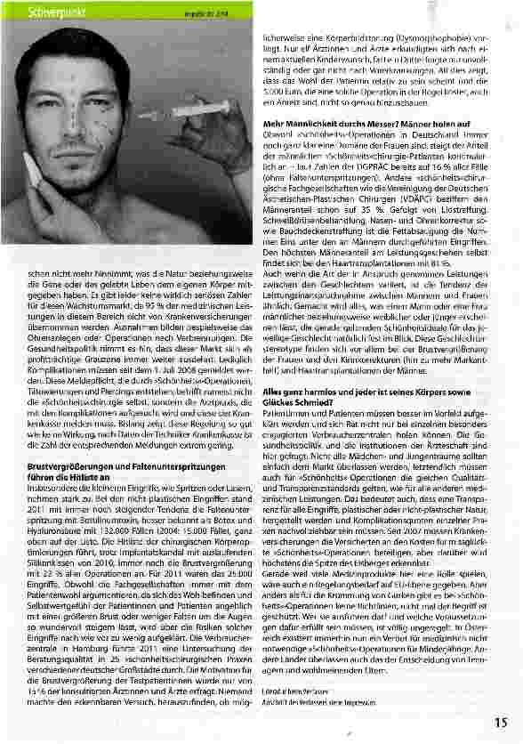 Vorschauseite 2: Immer jung und schön bleiben dank profitgetriebener »Schönheits«chirurgie?