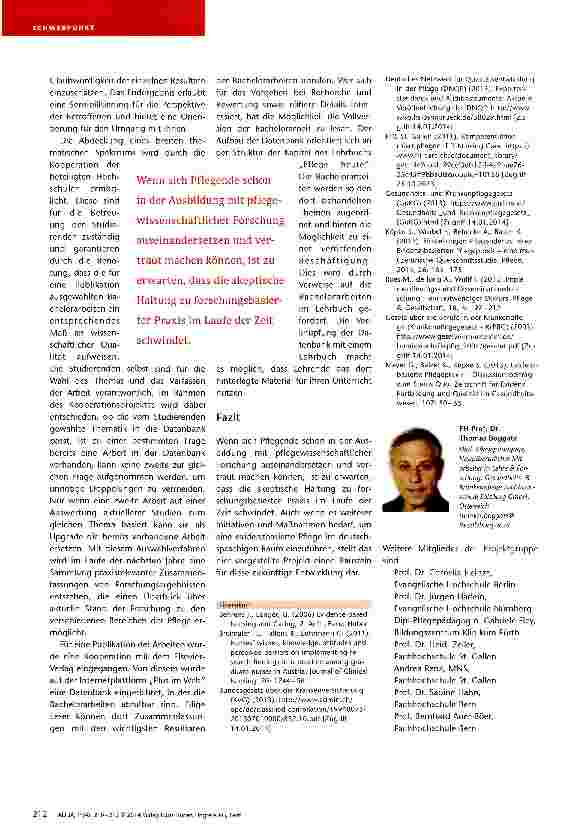 Vorschauseite 3: Wissenschaft in der Pflege-Praxis (WiPP)