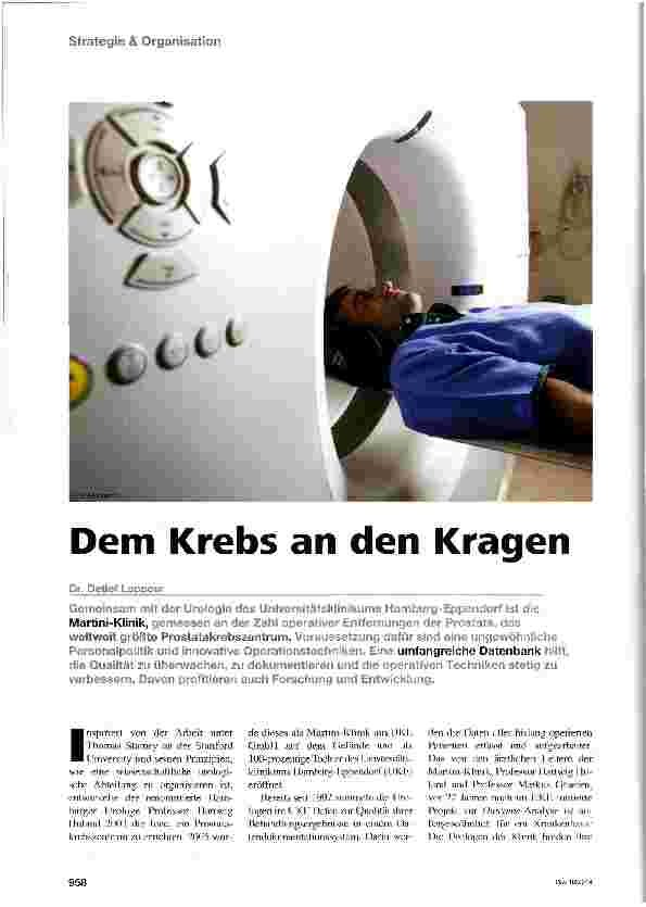 Vorschauseite 1: Dem Krebs an den Kragen