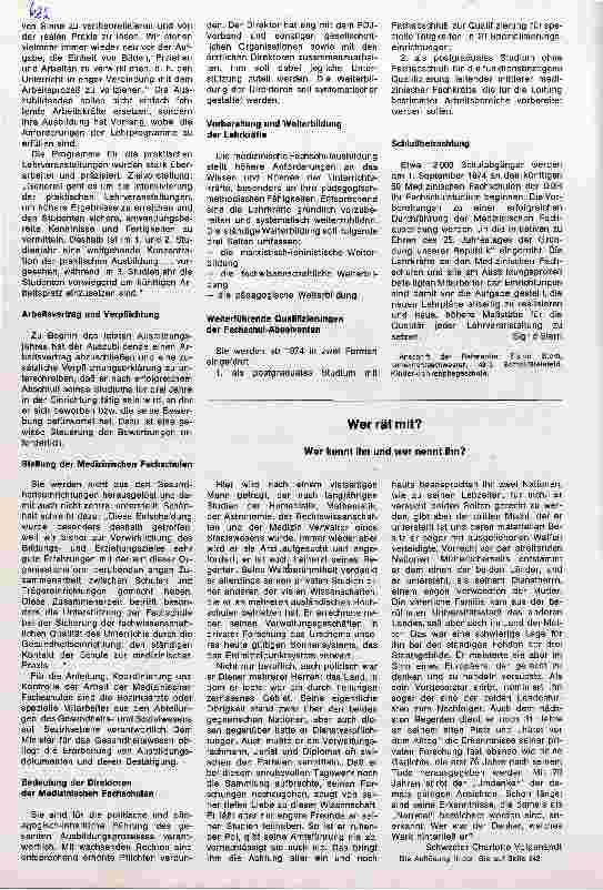 Vorschauseite 2: Medizinische Fachausbildung in der DDR