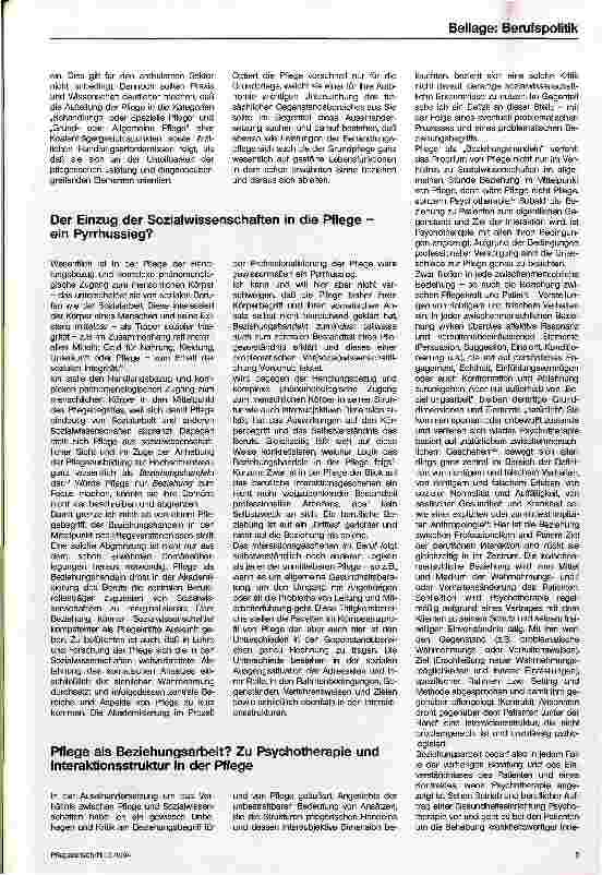 Vorschauseite 4: Zur Professionalisierung der Pflege