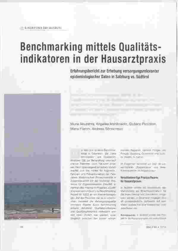 Vorschauseite 1: Benchmarking mittels Qualitätsindikatoren in der Hausarztpraxis