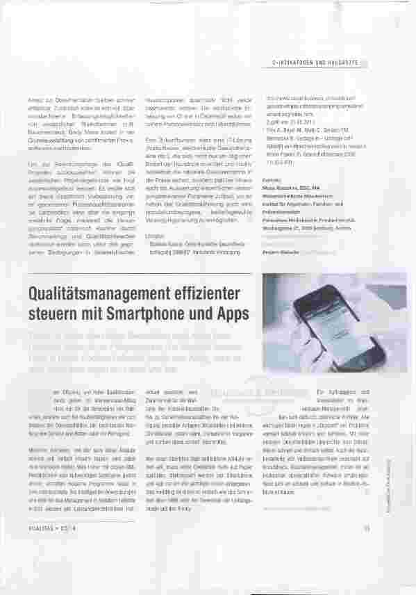 Vorschauseite 4: Benchmarking mittels Qualitätsindikatoren in der Hausarztpraxis