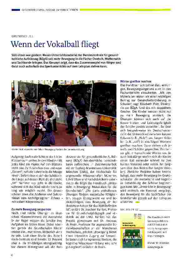 Vorschauseite 1: Wenn der Vokalball fliegt