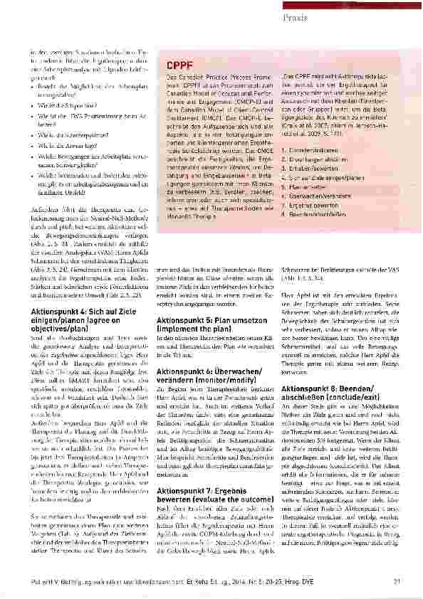 Vorschauseite 2: Betätigungsorientiert und klientenzentriert