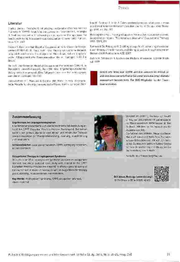 Vorschauseite 6: Betätigungsorientiert und klientenzentriert