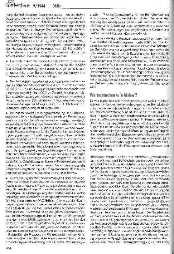 Vorschauseite 2: DRGs, Wettbewerb und Strategie