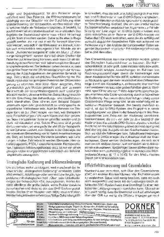 Vorschauseite 5: DRGs, Wettbewerb und Strategie