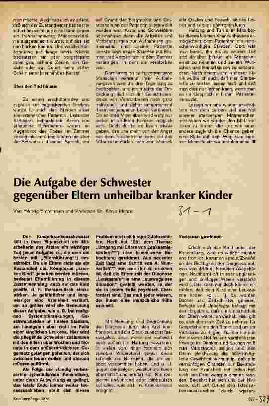 Vorschauseite 3: Vom Umgang mit sterbenden Patienten