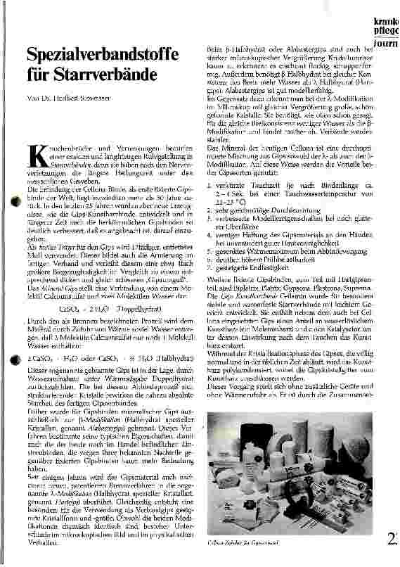 Vorschauseite 1: Spezialverbandstoffe für Starrverbände