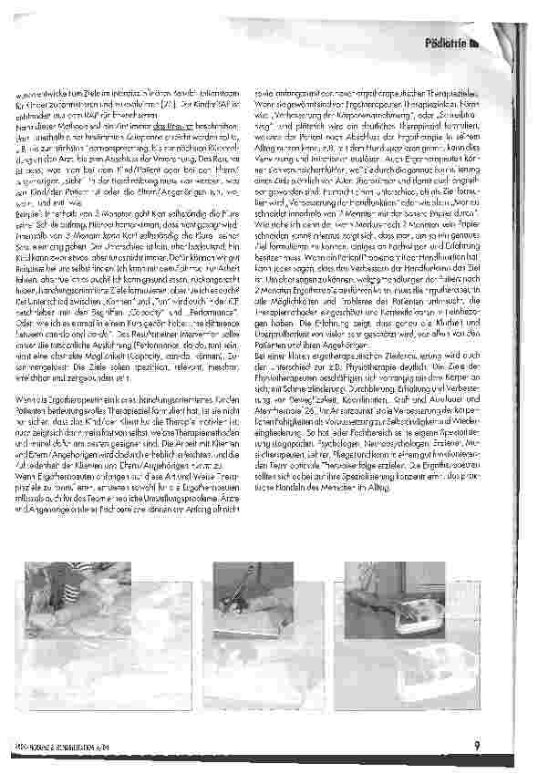 Vorschauseite 5: Ist die Verbesserung von Feinmotorik ein ergotherapeutisches Therapieziel?Eine kritische Betrachtung ergotherapeutischer Therapieziele unter handlungsorientierten Gesichtspunkten