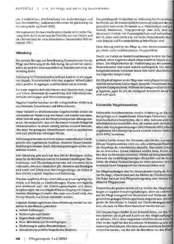 Vorschauseite 4: Pflege und Betreuung Demenzkranker