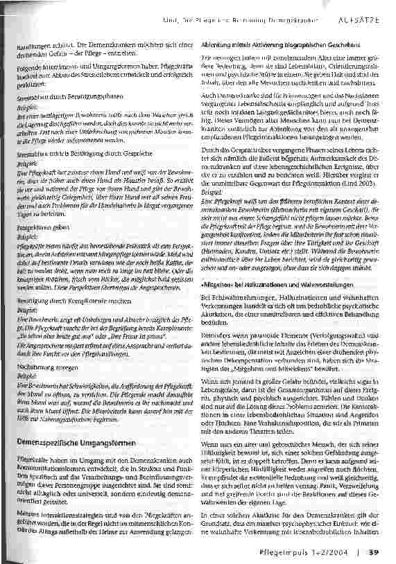 Vorschauseite 5: Pflege und Betreuung Demenzkranker