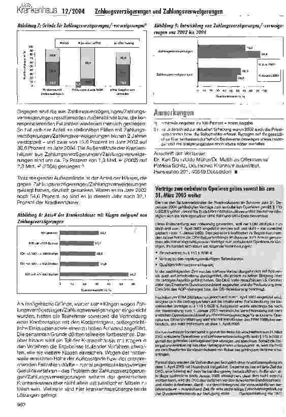 Vorschauseite 4: Zahlungsverzögerungen und Zahlungsverweigerungen durch die gesetzlichen Krankenkassen