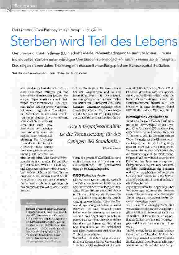 Vorschauseite 1: Sterben wird Teil des Lebens