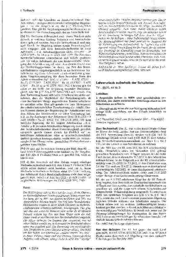 Vorschauseite 5: Anordnung von Bereitschaftsdiensten gegenüber einem leitenden Oberarzt - Maßregelungsverbot - Gewährung von Freizeitausgleich