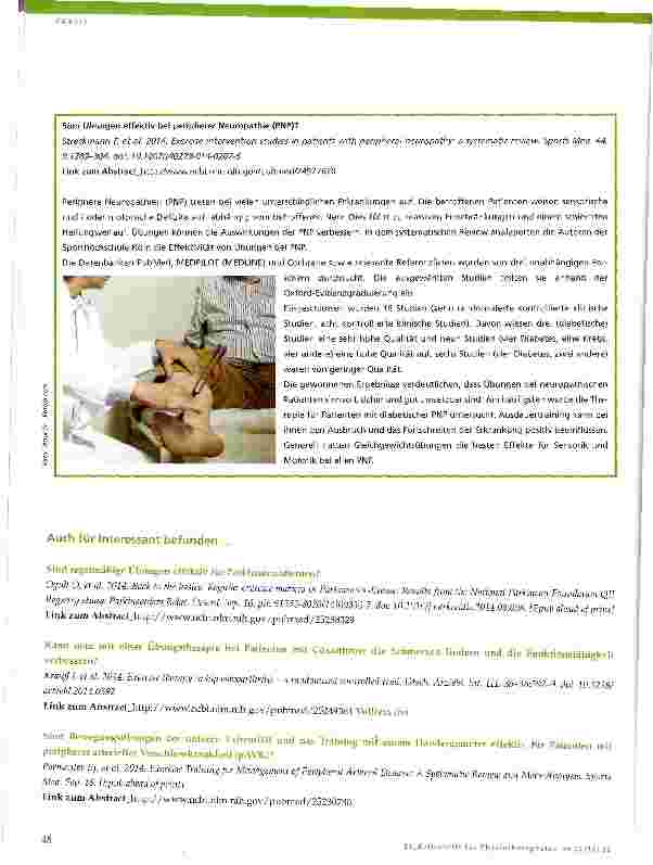Vorschauseite 5: Evidenz-Update für die Physiotherapie