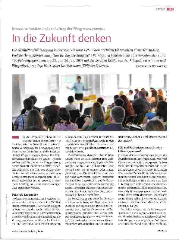 Vorschauseite 1: In die Zukunft denken