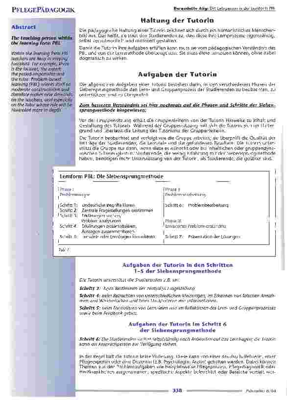 Vorschauseite 2: Lernform PBL