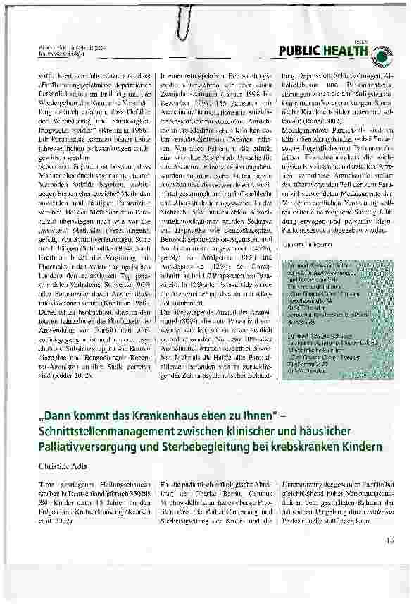 Vorschauseite 2: Suizid und Parasuizid in Deutschland