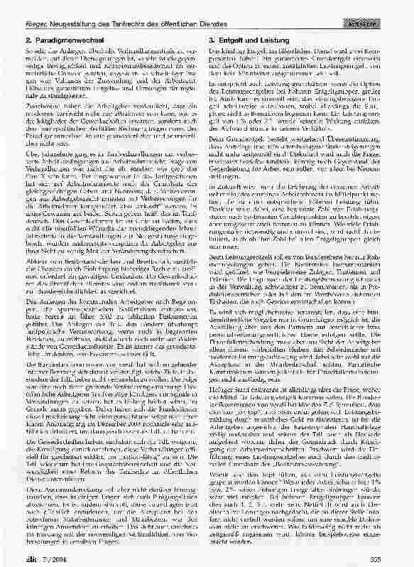 Vorschauseite 2: Neugestaltung des Tarifrechts des öffentlichen Dienstes