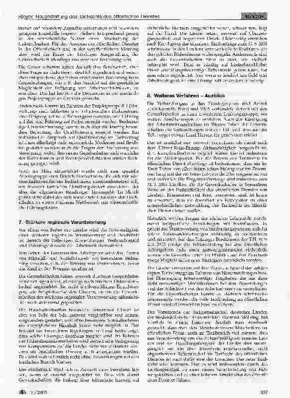Vorschauseite 4: Neugestaltung des Tarifrechts des öffentlichen Dienstes