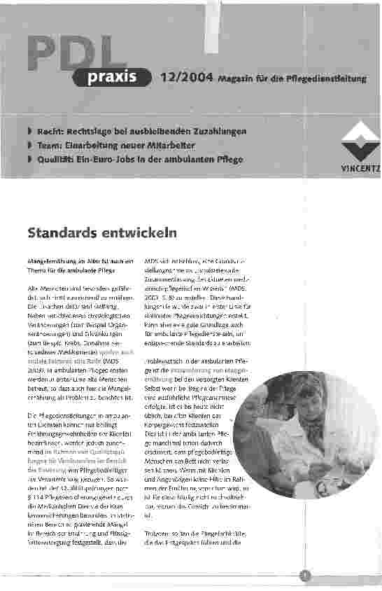 Vorschauseite 1: Standards entwickeln