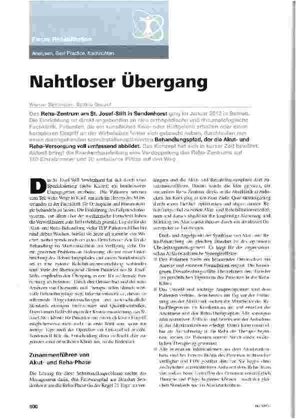 Vorschauseite 1: Nahtloser Übergang
