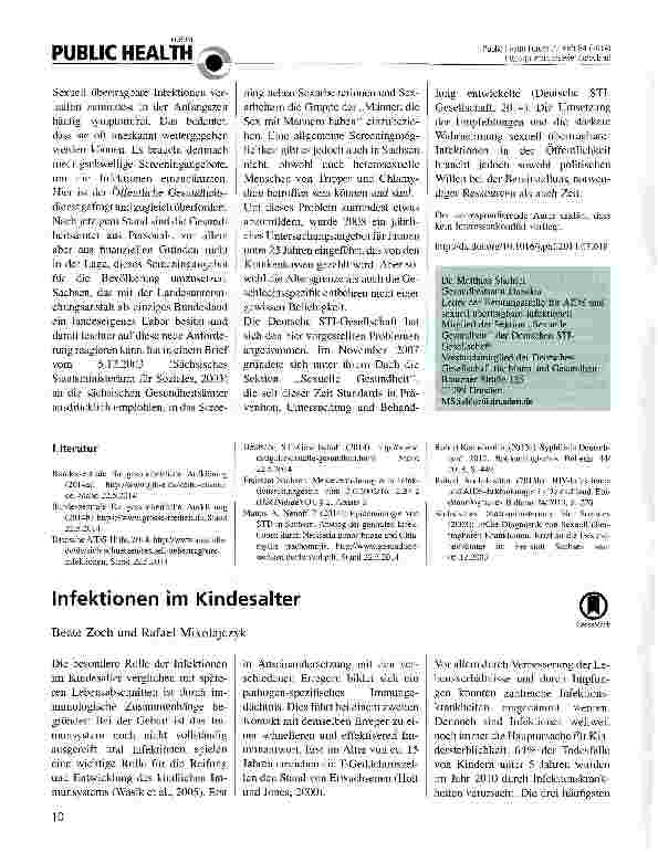 Vorschauseite 1: Infektionen im Kindesalter
