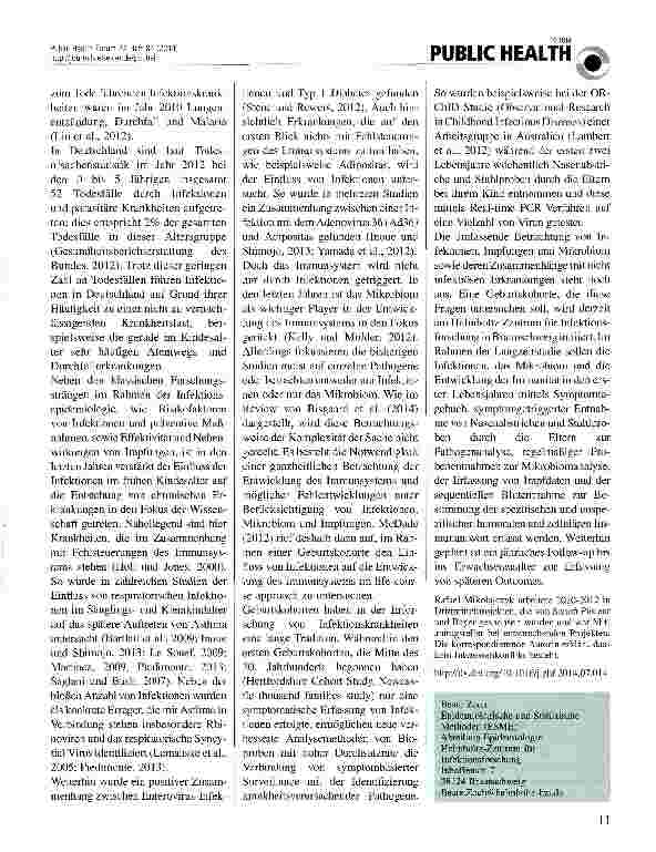 Vorschauseite 2: Infektionen im Kindesalter