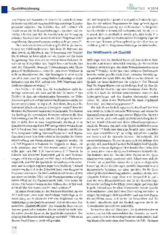 Vorschauseite 2: Qualität und Mengensteuerung, Ein Review (II)