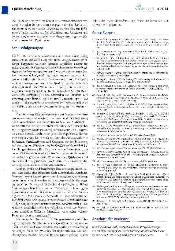 Vorschauseite 4: Qualität und Mengensteuerung, Ein Review (II)