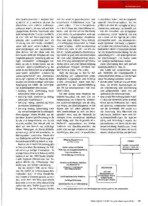 Vorschauseite 4: Was wissen wir über guten Unterricht?