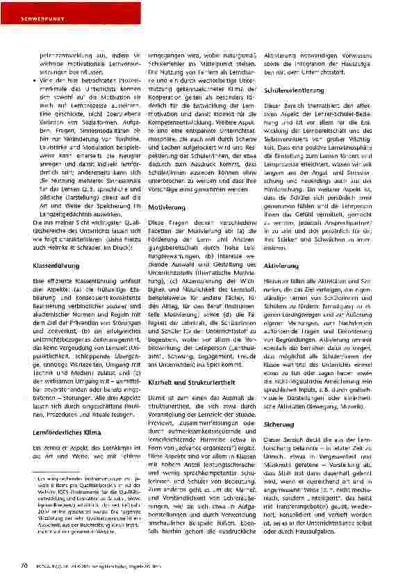 Vorschauseite 5: Was wissen wir über guten Unterricht?