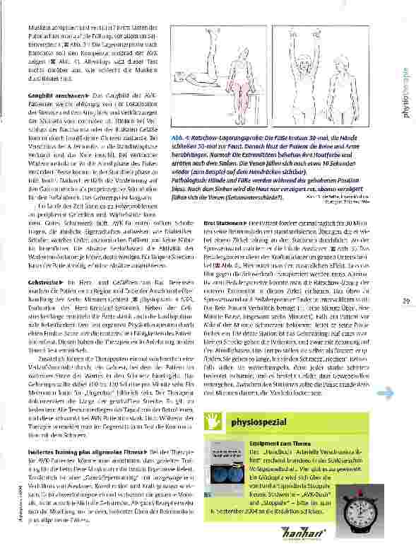 Vorschauseite 4: Physiotherapie bei peripherer AVK Am Schaufenster vorbei