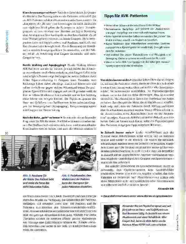 Vorschauseite 5: Physiotherapie bei peripherer AVK Am Schaufenster vorbei